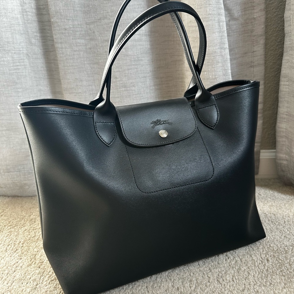 LIKE NEW Longchamp Le Pliage City Coated Canvas Tote